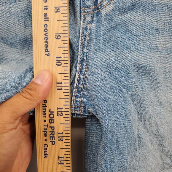 American Eagle Mom Jeans Denim Pant Women Size 12 Regular NWT Distressed Hi Rise - Picture 13 of 16